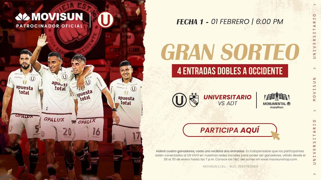 Sorteo Universitario vs ADT