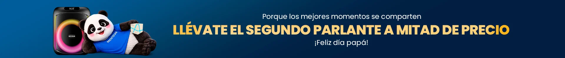 llévate el 2do parlante a mitad de precio