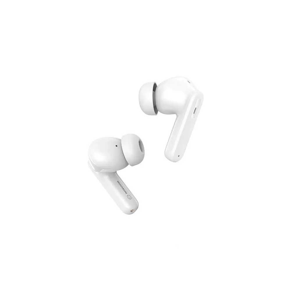 MOVISUN Earbox Buds6 Blanco - Audífonos inalámbricos con cancelación de ruido, modo juego y autonomía de hasta 20 h