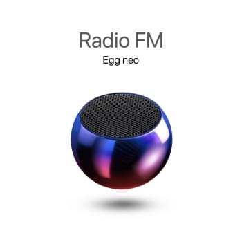 MOVISUN Egg Neo Rojo – Mini Parlante Bluetooth 5W, Función TWS, Radio FM, 5h de Reproducción y Diseño Metálico Portátil