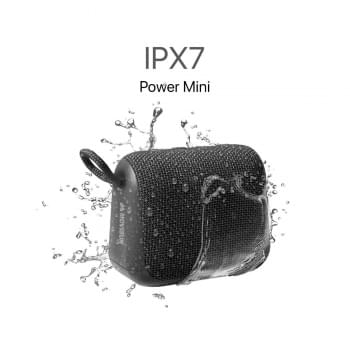 MOVISUN Power Mini Negro – Parlante Acuático Bluetooth IPX7 5W, Batería 2500 mAh, TWS, Radio FM y Micrófono Integrado