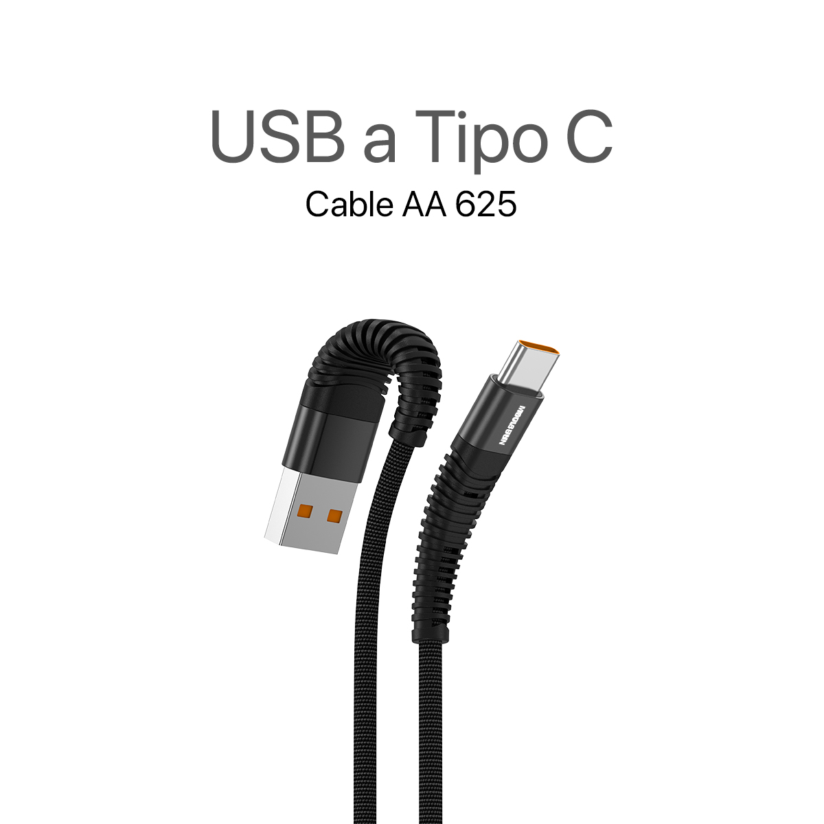 MOVISUN Cable de carga USB a Tipo C AA 625 Negro