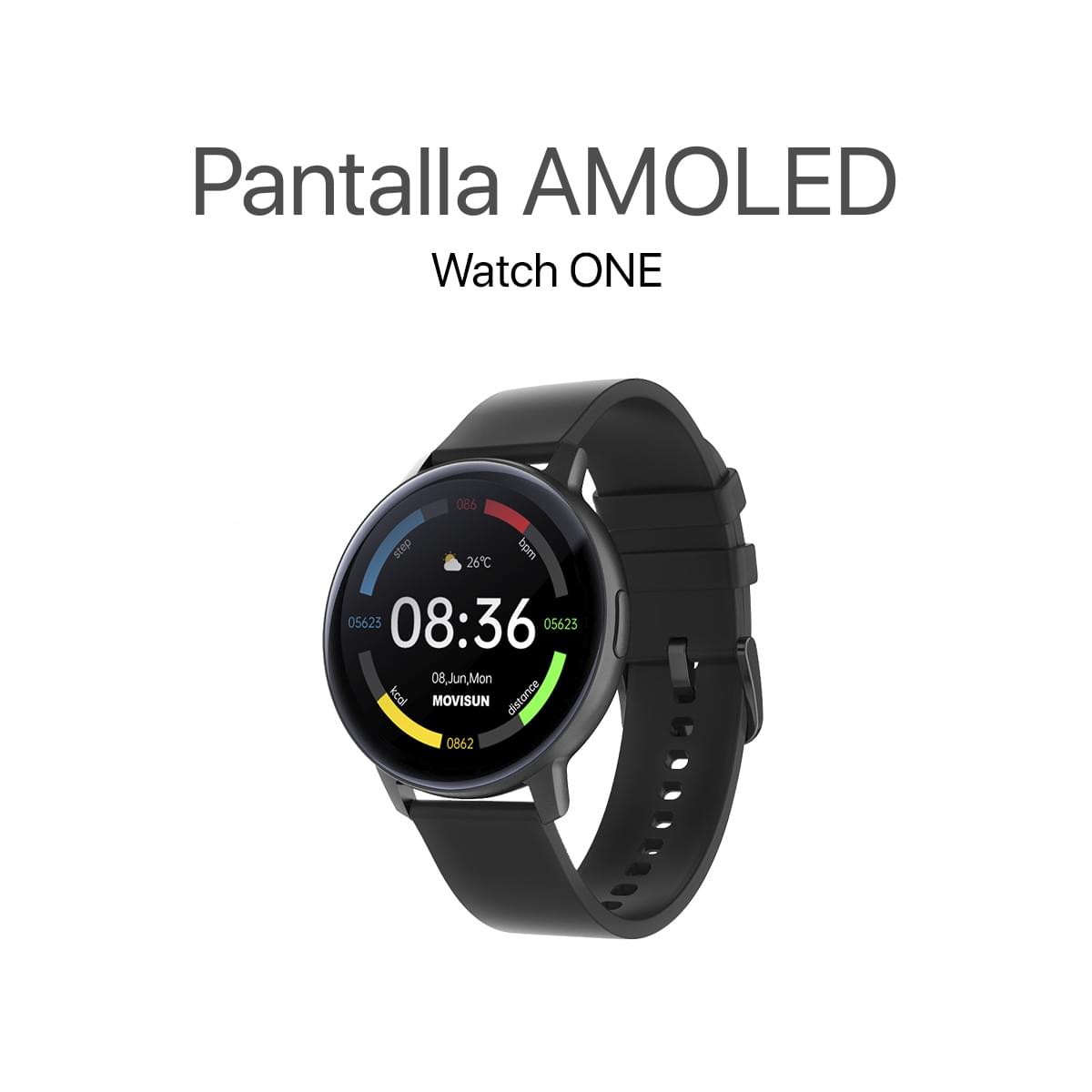 MOVISUN Smartwatch Watch One Negro