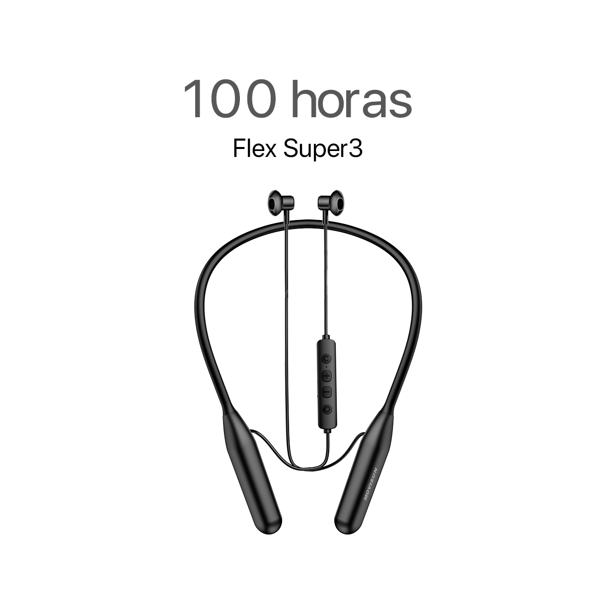 MOVISUN Audífonos Inalámbricos de Collar Flex Super3 NEGRO