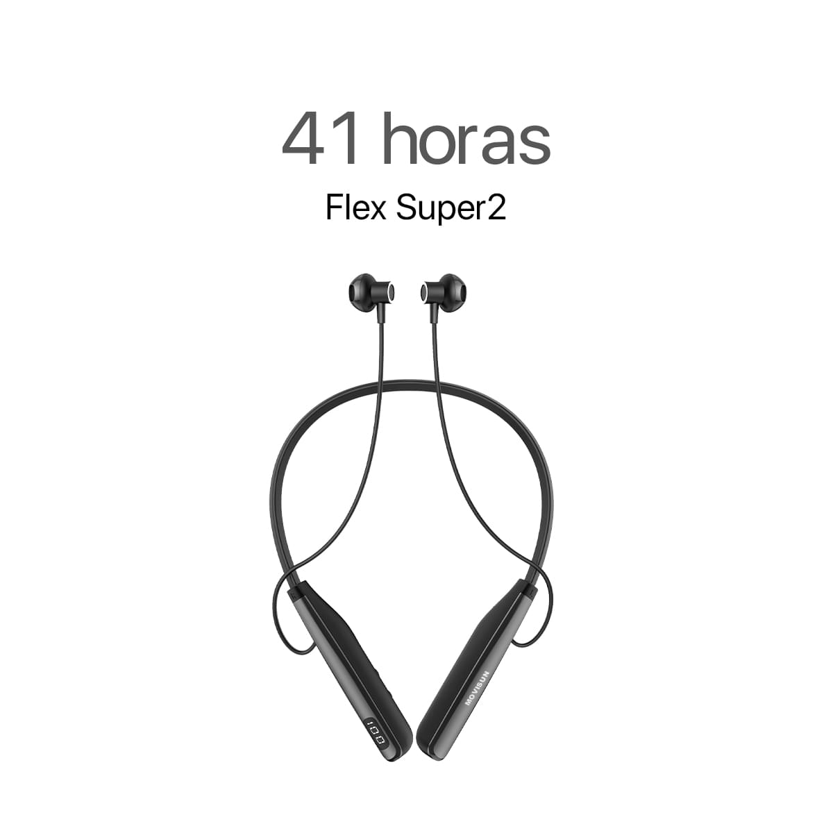 MOVISUN Audífonos Inalámbricos de Collar Flex Super2 Negro