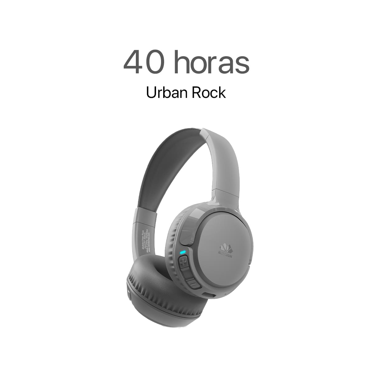 MOVISUN Audífonos inalámbricos de Vincha Urban Rock Gris