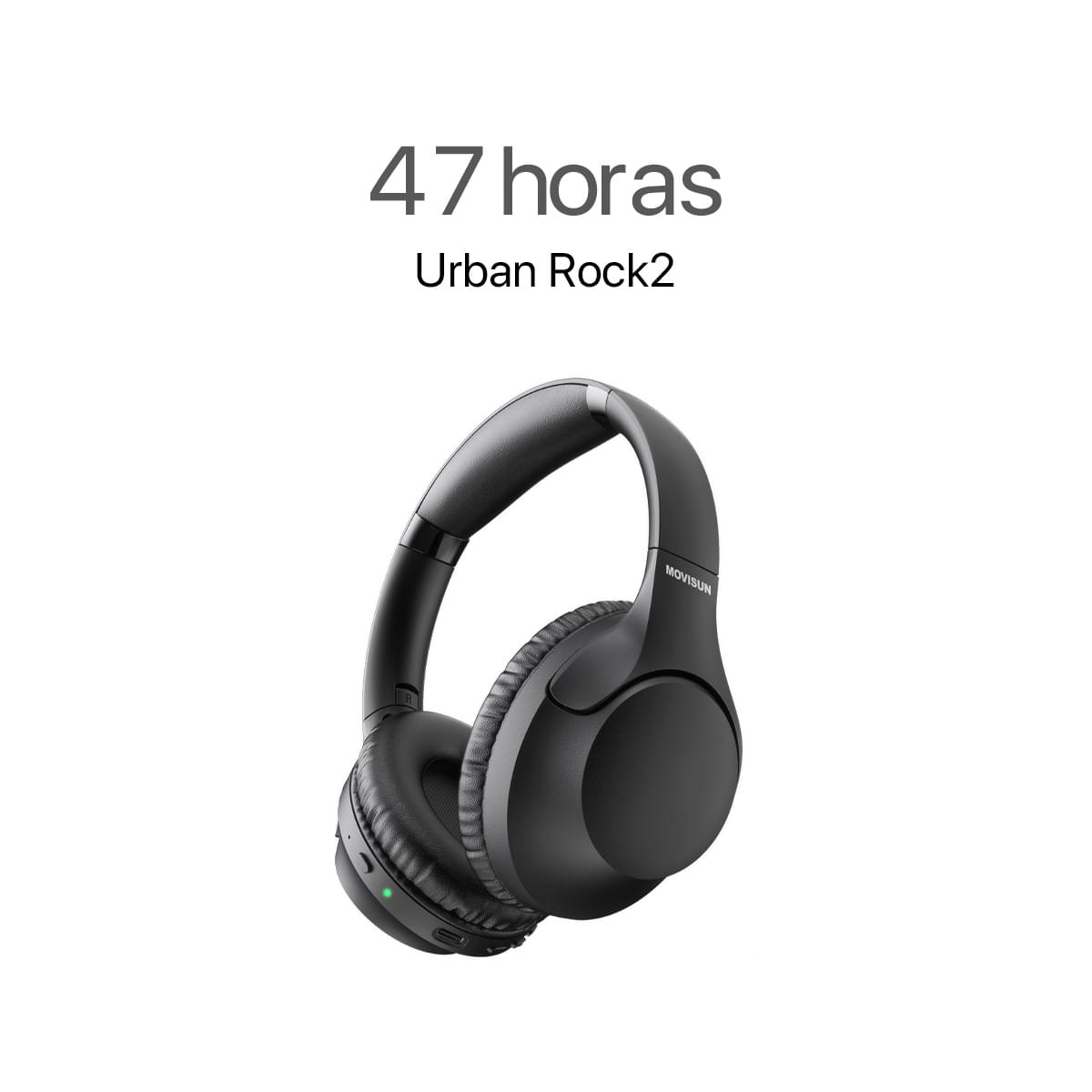 MOVISUN Audífonos inalámbricos de Vincha Urban Rock2 Negro