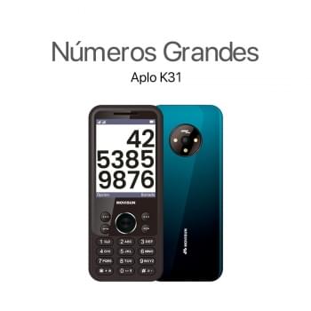 MOVISUN Celular APLO K31 3G Verde/Negro – Pantalla Grande 2.8”, Números Grandes, Dual SIM, Radio FM, Cámara, Linterna, Material Tornasolado, Compatible con Todos los Operadores