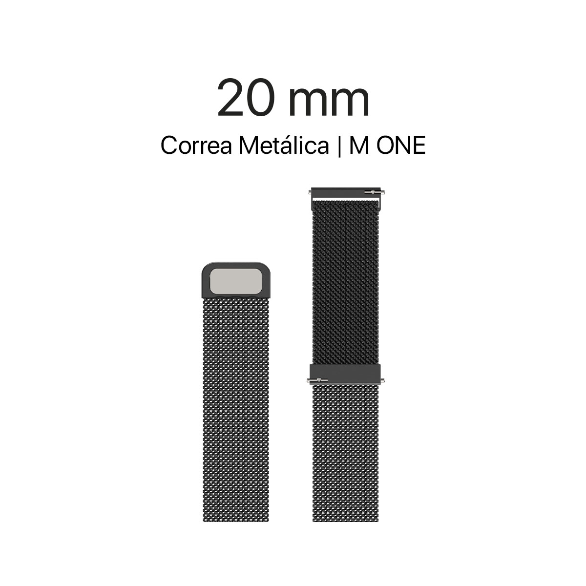 MOVISUN Correa de Smartwatch Metal M ONE Negro