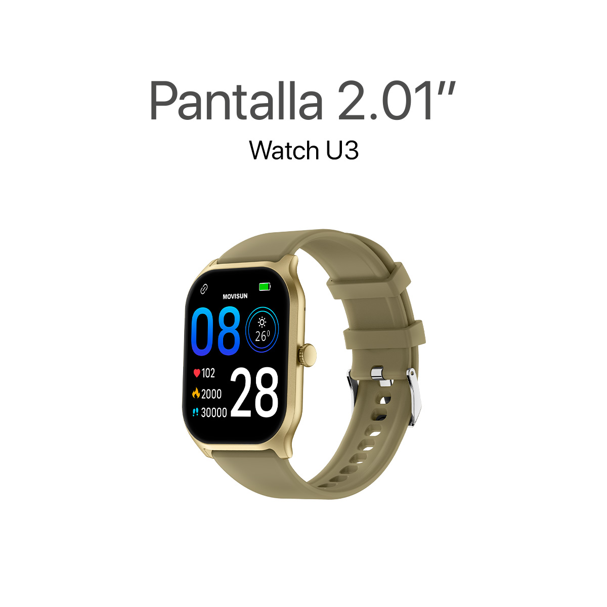 MOVISUN Smartwatch Watch U3 Verde Olivo