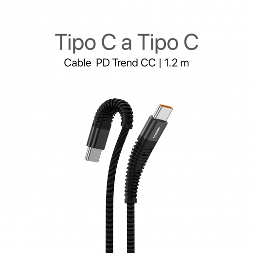 MOVISUN Cable de carga Tipo C a Tipo C Trend CC Negro