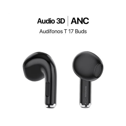 MOVISUN Audífonos TWS T 17 Buds Negro