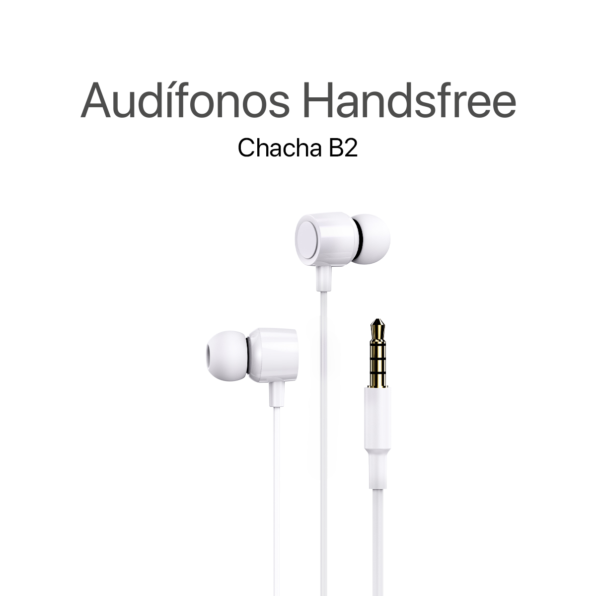 MOVISUN Audífonos con Cable Chacha B2 Blanco