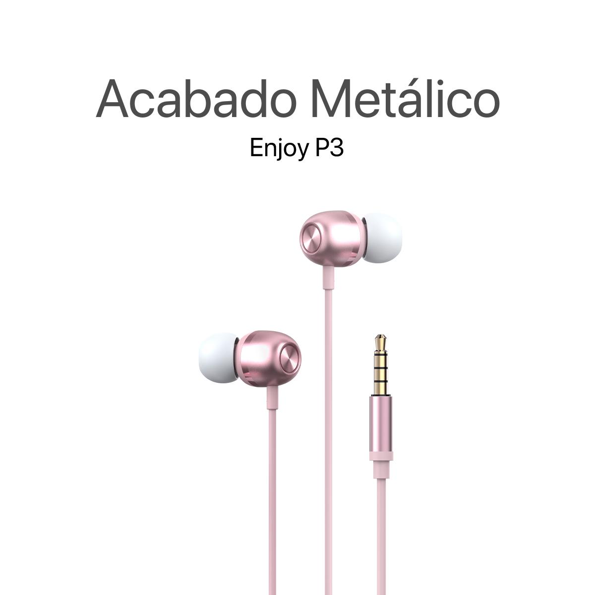 MOVISUN Audífonos con Cable Enjoy P3 Rosado