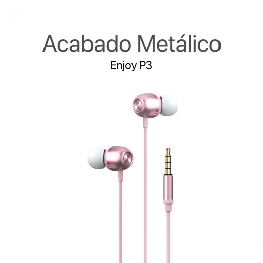 MOVISUN Audífonos con Cable Enjoy P3 Rosado