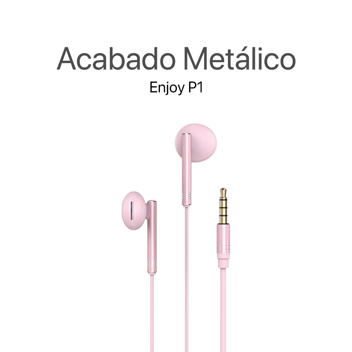 MOVISUN Audífonos con Cable Enjoy P1 Rosado