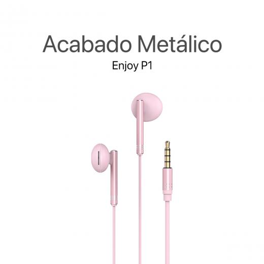 MOVISUN Audífonos con Cable Enjoy P1 Rosado