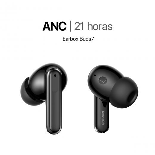 MOVISUN Audífonos Inalámbricos con ANC Earbox Buds7 Negro