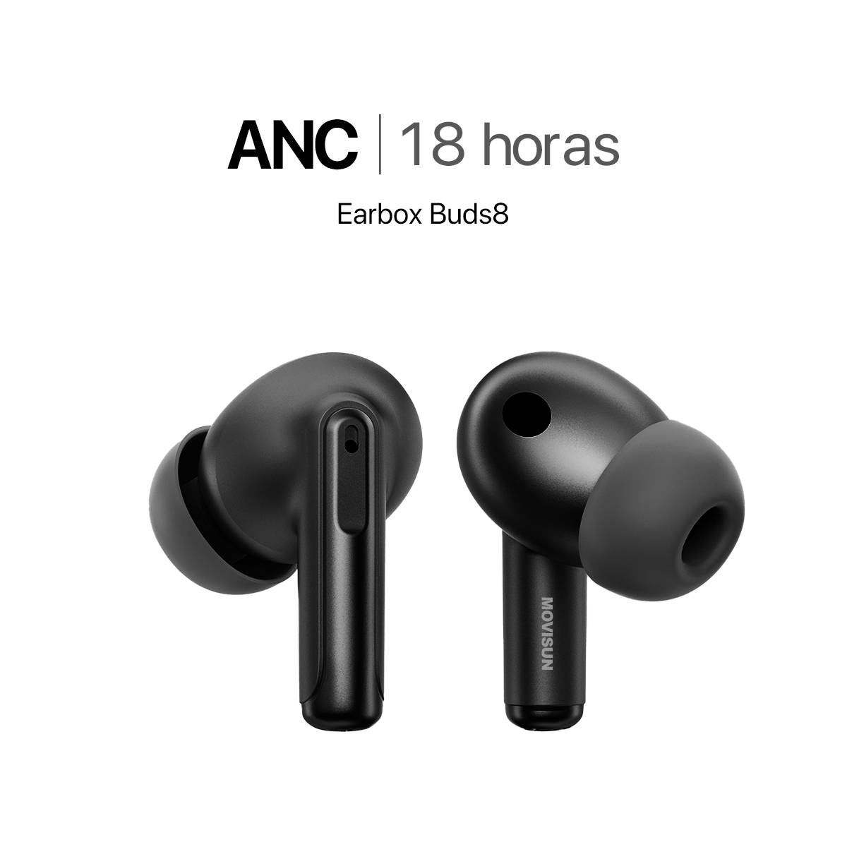 MOVISUN Audífonos Inalámbricos con ANC Earbox Buds8 Negro