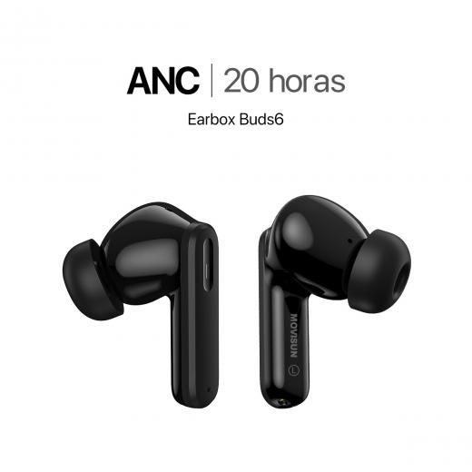 MOVISUN Audífonos Inalámbricos con ANC Earbox Buds6 Negro