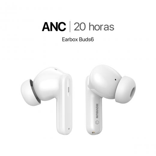 MOVISUN Audífonos Inalámbricos con ANC Earbox Buds6 Blanco