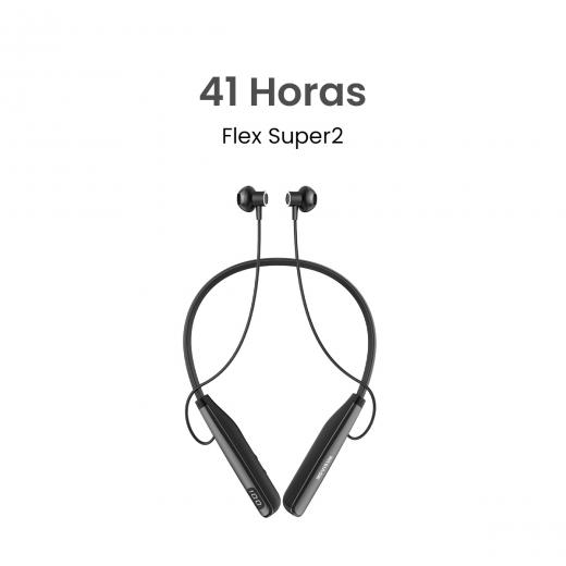 MOVISUN Flex Super2 Negro – Audífonos Collar Magnéticos con Pantalla Digital, 41h de Reproducción, Bluetooth 5.3, Modo Juego y Micrófono