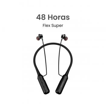 MOVISUN Flex Super Negro – Audífonos Collar Magnéticos con 48h de Reproducción, Bluetooth 5.0, Micrófono Incorporado, Controles de Volumen y Pistas, Diseño Ergonómico