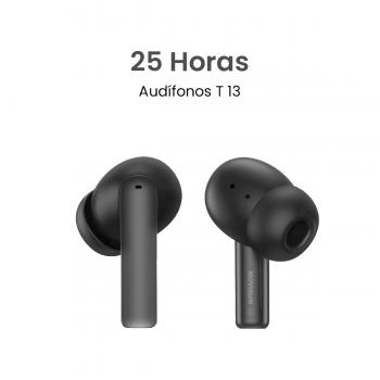 MOVISUN T 13 Negro - Audífonos inalámbricos con hasta 25 h de autonomía, Bluetooth 5.3 y control táctil inteligente