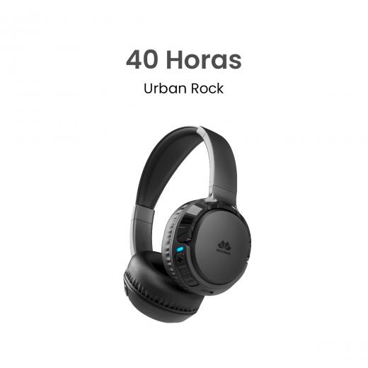 MOVISUN Urban Rock Negro – Audífonos Inalámbricos de Vincha con 40h de Reproducción, Modo Juego, Bluetooth 5.3, Diseño Plegable, Micrófono y Botones Multifunción