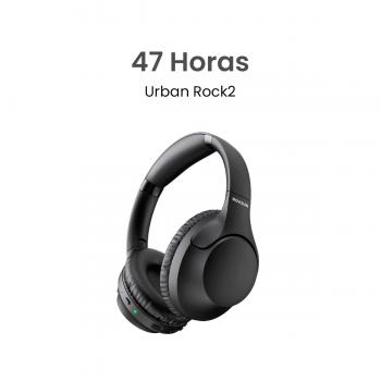 MOVISUN Urban Rock2 Negro – Audífonos Inalámbricos con Modo Bass, 47h de Reproducción, Bluetooth 5.3, Diseño Plegable y Controles Integrados