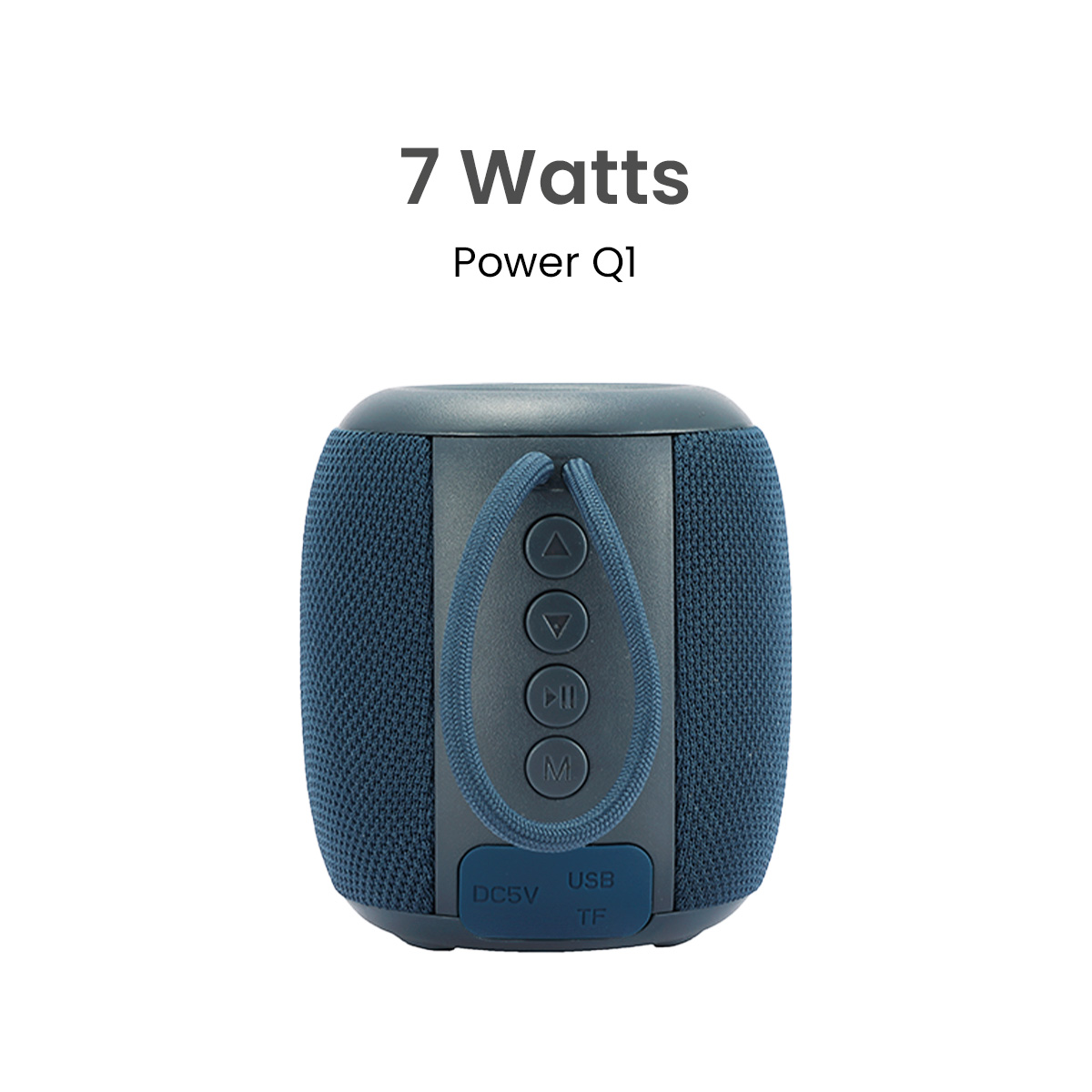 MOVISUN Power Q1 Azul – Parlante Bluetooth 7W, Función TWS, Luces LED, Radio FM, 2000 mAh y Hasta 5 Horas de Música