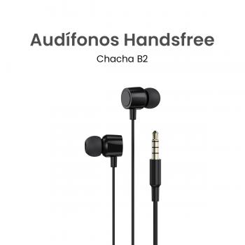 MOVISUN Chacha B2 Negro – Audífonos con Cable Jack 3.5 mm, Micrófono Incorporado, Control Deslizante de Volumen, Diseño Plastificado, 1.20 m