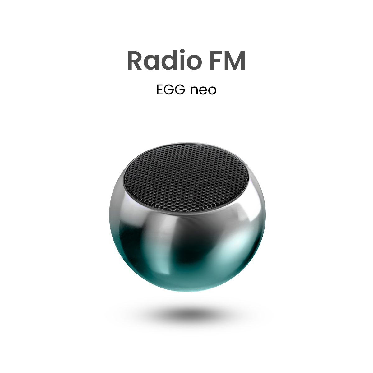 MOVISUN Egg Neo Verde – Mini Parlante Bluetooth 5W, Función TWS, Radio FM, 5h de Reproducción y Diseño Metálico Portátil