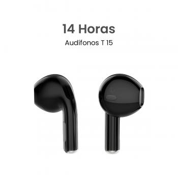 MOVISUN T 15 Negro - Audífonos inalámbricos con diseño ultraligero, hasta 14 h de autonomía y Bluetooth 5.3