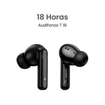 MOVISUN T 18 Negro - Audífonos Inalámbricos, 18 horas de duración, Bluetooth 5.4