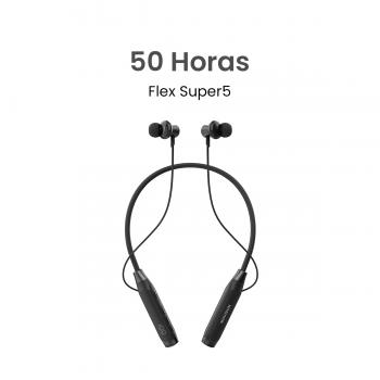 MOVISUN Flex Super5 Negro – Audífonos Bluetooth Collar con Pantalla Digital, 50h de Música, Micro SD, Control de Volumen y Botones Multifunción, Tipo C, Llamadas, Auriculares Magnéticos