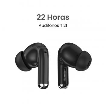 MOVISUN T 21 Negro – Audífonos Inalámbricos con Sensor Táctil, Diseño Ergonómico y 22h de Reproducción Total