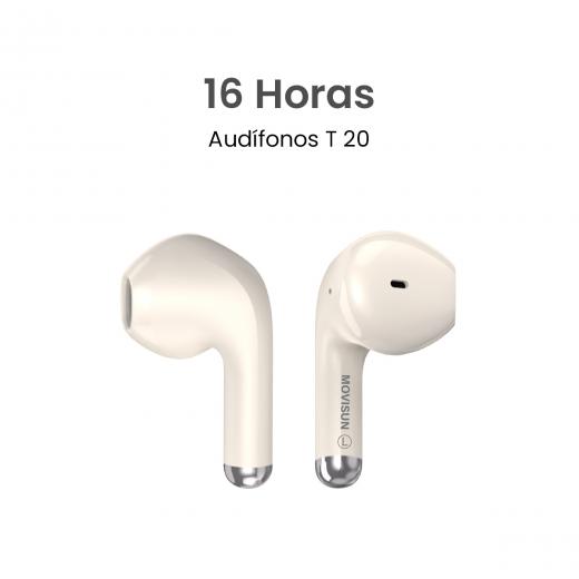 MOVISUN T 20 Beige – Audífonos Inalámbricos Bluetooth 6.0 con Pantalla LED, Sensor Táctil, Micrófono Integrado, Estuche Compacto y hasta 16H de Reproducción MOVISUN T 20 Beige – Audífonos Inalámbricos Bluetooth 6.0 con Pantalla LED, Sensor Táctil, Micrófono Integrado, Estuche Compacto y hasta 16H de Reproducción