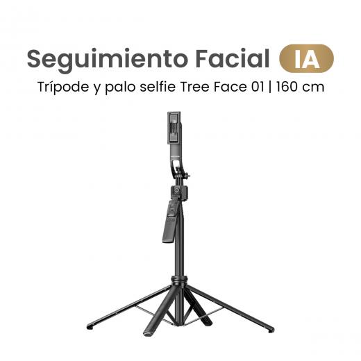 MOVISUN Tree Face 01 – Trípode Inteligente con Seguimiento Facial IA, Control Remoto Bluetooth, 1.63 m de Altura, Giro 360°, Compatible con iPhone y Android