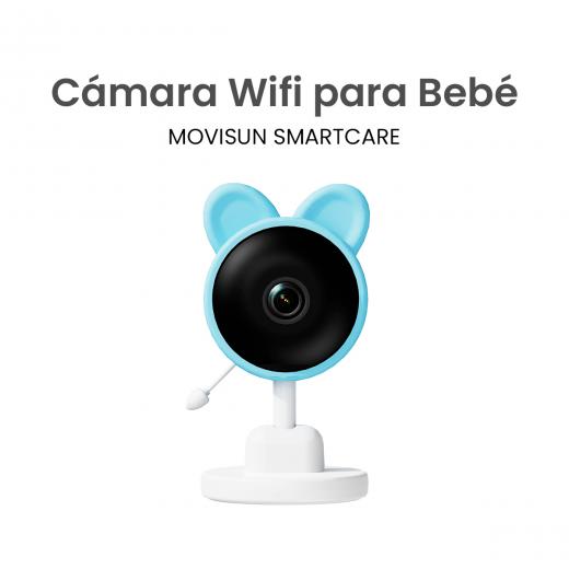 MOVISUN SmartCare – Cámara Monitor WiFi Inteligente para Bebé con Detección de Llanto, Movimiento y Temperatura. Visión Nocturna, Audio Bidireccional, 1080p y App Tuya/Smart Life
