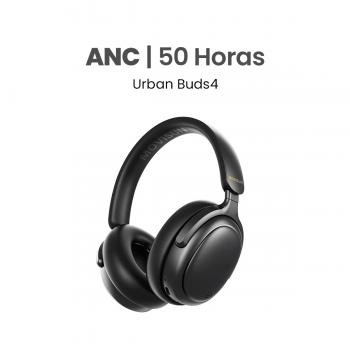 MOVISUN Urban Buds4 - Audífonos Vincha con ANC, 50H de Batería, Bluetooth 5.3, Modo Auxiliar 3.5mm, Diseño Plegable, Micrófono HD, Tipo C