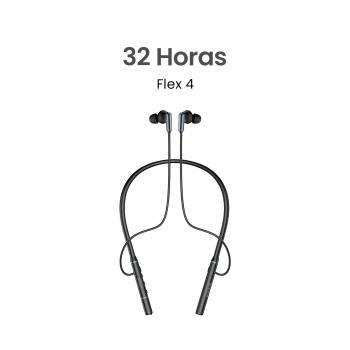 MOVISUN Flex 4 Negro - Audífonos Inalámbricos Bluetooth 5.4, 32H de Batería, Neckband Magnético, Modo Juego Baja Latencia, Sonido 3D y Bass, Tipo C