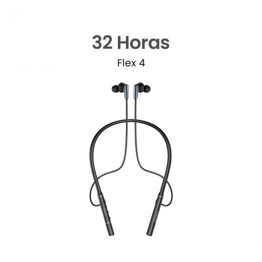MOVISUN Flex 4 Negro - Audífonos Inalámbricos Bluetooth 5.4, 32H de Batería, Neckband Magnético, Modo Juego Baja Latencia, Sonido 3D y Bass, Tipo C