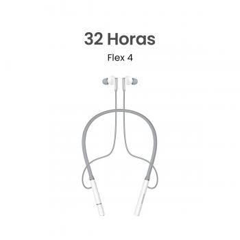 MOVISUN Flex 4 Blanco - Audífonos Inalámbricos Bluetooth 5.4, 32H de Batería, Neckband Magnético, Modo Juego Baja Latencia, Sonido 3D y Bass, Tipo C