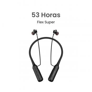 MOVISUN Flex Super Negro – Audífonos Collar Magnéticos con 53h de Reproducción, Bluetooth 5.0, Micrófono Incorporado, Controles de Volumen y Pistas, Diseño Ergonómico