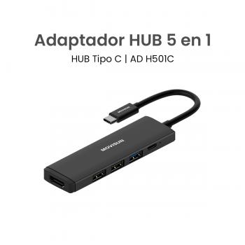 MOVISUN AD H501C - Adaptador Hub Tipo C 5 en 1 con HDMI 4K, PD 100W, USB 3.0 + 2 USB 2.0, Compatible Laptop, Tablet y Celulares