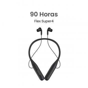 MOVISUN Flex Super4 Negro – Audífonos Collar Magnéticos con 90h de Reproducción, Sonido Potente, Micrófono Incorporado, Bluetooth 5.3 y Controles Físicos