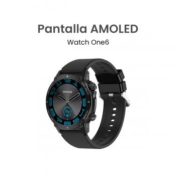 MOVISUN Watch One6 Negro - Smartwatch con Pantalla AMOLED 1.43”, Llamadas Bluetooth, +100 Modos Deportivos, Monitoreo de Actividad, SpO2, Frecuencia Cardíaca y Batería hasta 7 Días
