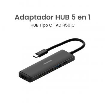 MOVISUN AD H501C - Adaptador Hub Tipo C 5 en 1 con HDMI 4K, PD 100W, USB 3.0 + 2 USB 2.0, Compatible Laptop, Tablet y Celulares