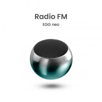 MOVISUN EGG Neo Verde – Mini Parlante Bluetooth 5W, Función TWS, Radio FM, 6h de Reproducción y Diseño Metálico Portátil